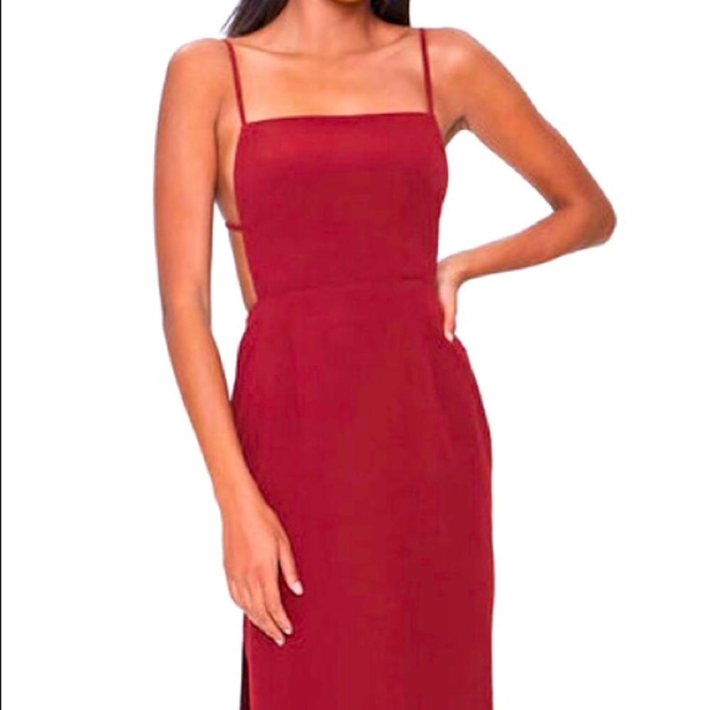 Maroon backless cocktail dress Forever 21